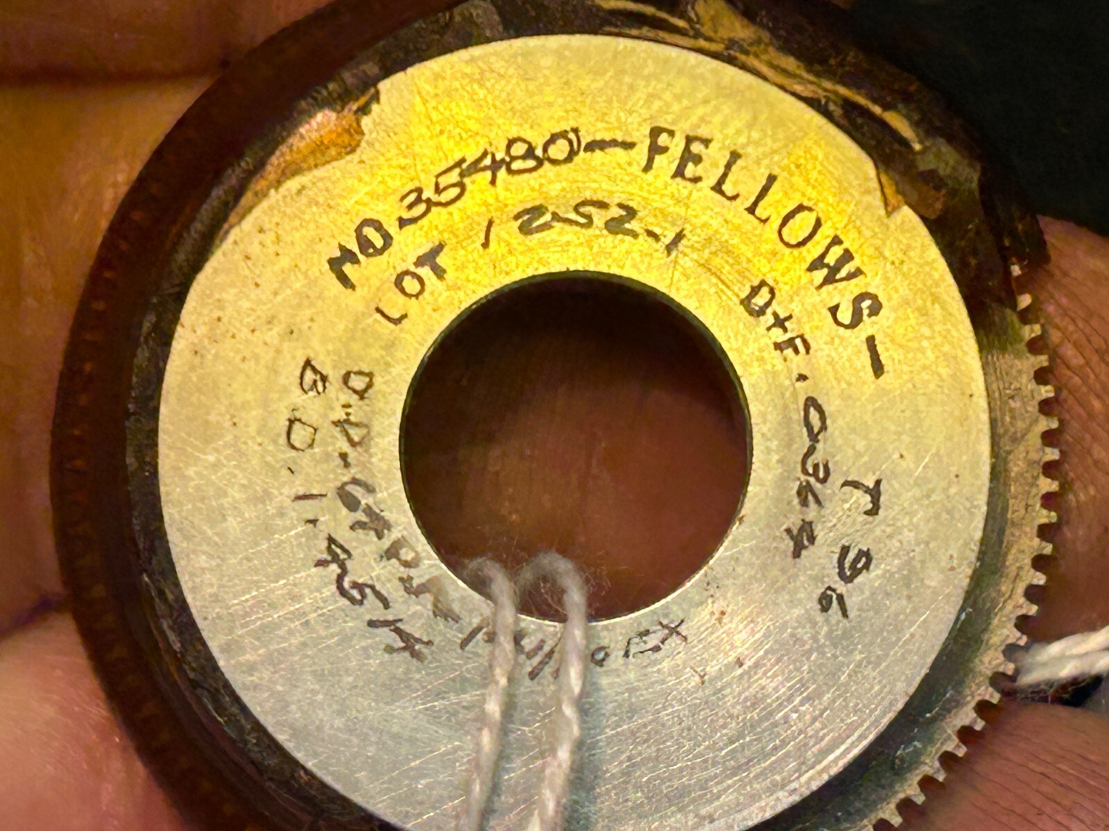 Fellows Gear Shaper Cutter 64 Pitch, 14 1/2° EX PA, 96 T , D+F .0364, BD1.4514