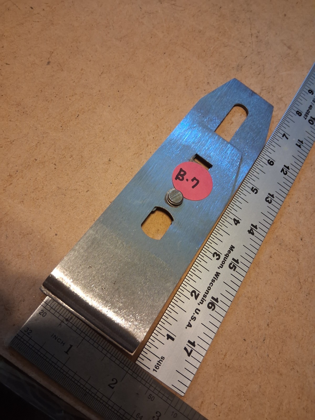 SHINEY Hand Plane Blade and Chip Breaker-2″-W-7 1/4″ X 5 1/2″-CLEAN / SHARP-