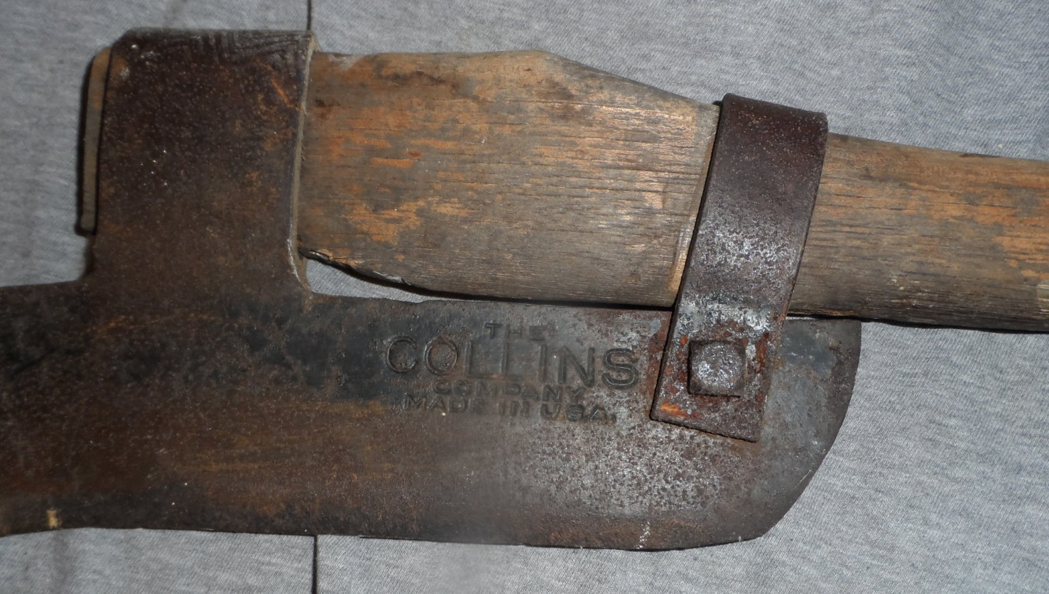 ANTIQUE Collins Company Brush/Fire Axe-Looks All Original-USA-1930? 1940s?
