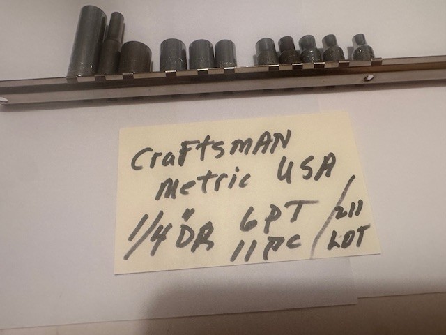 MADE USA VINTAGE CRAFTSMAN 11 PC METRIC 1/4″ DRIVE 6 POINT SET – VARIOUS SERIES