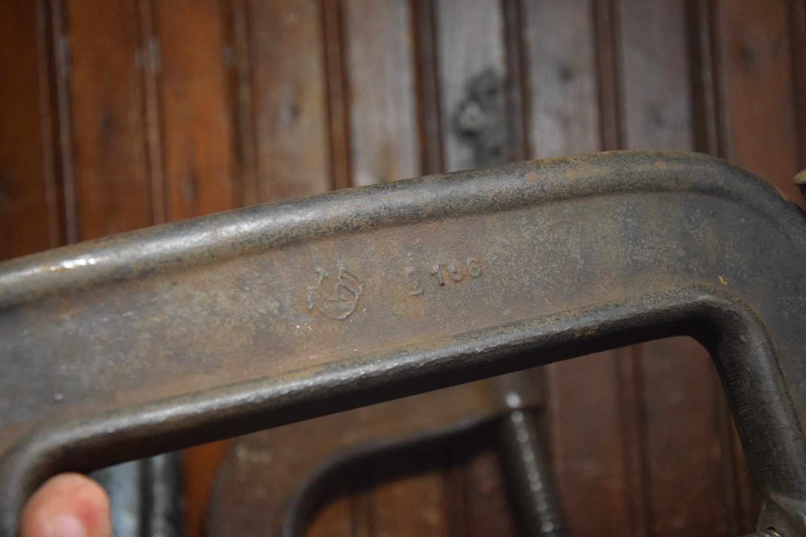 JORGENSEN WILTON ARMSTRONG FORGED C CLAMP 4PC LOT TWO EACH 8″ 6″ RUSTY RESTORE