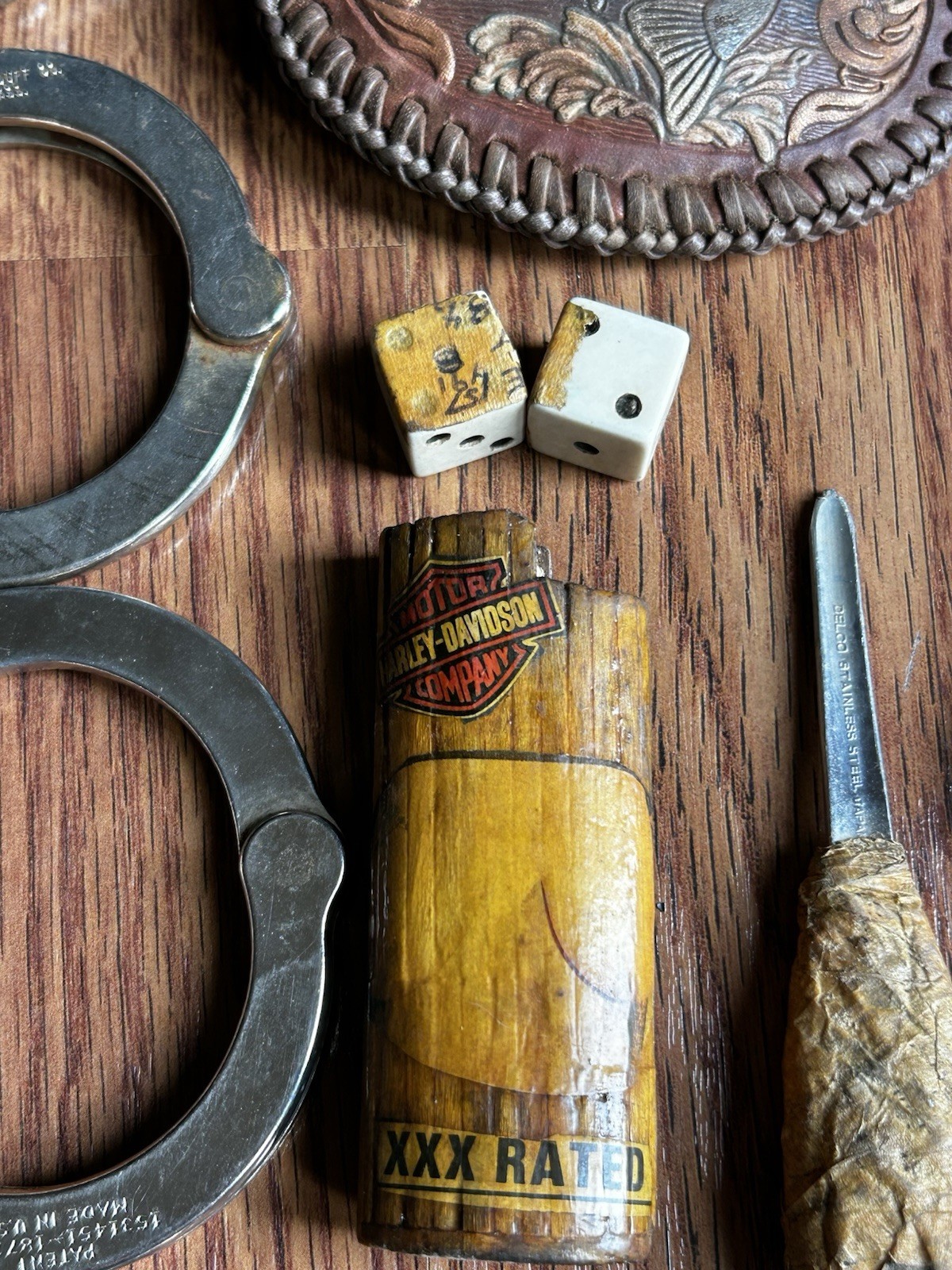 Prison Items Ohio Penitentiary Columbus 1980s/90’s Handcuffs, Shank Badge Keys ￼