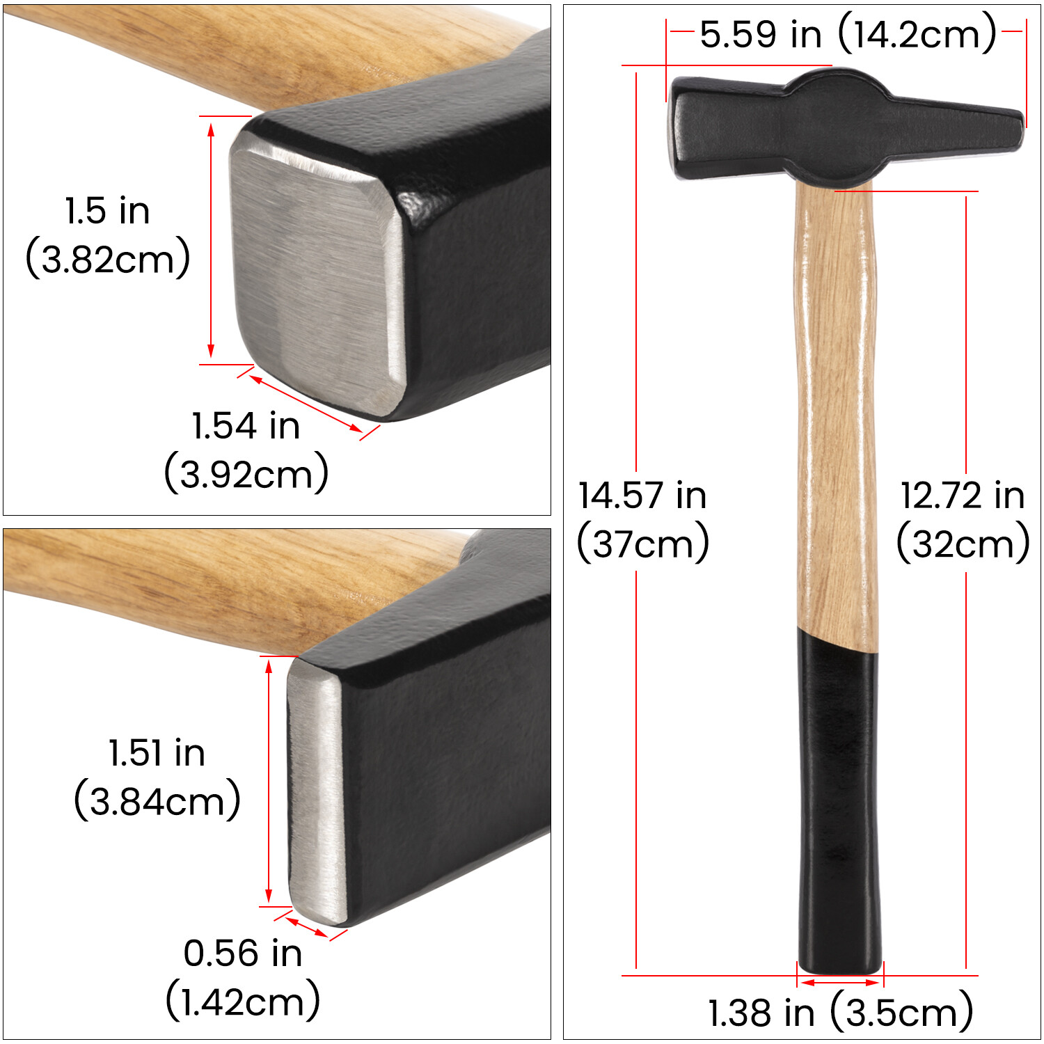 Blacksmith Tong+Hammer Set Knife Making Wolf Jaw V-Bit Tong Vise Forge Tool 3pcs