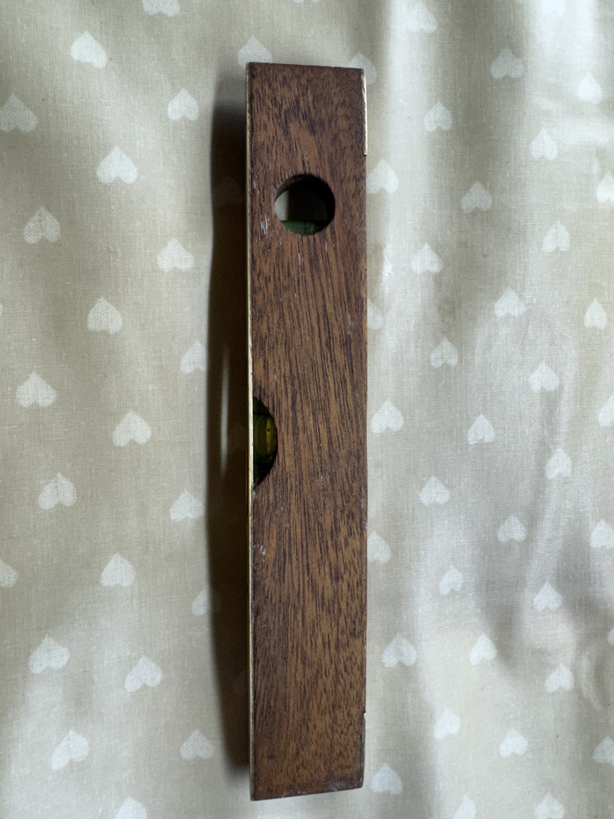 Vintage Spirit Level Brass and Wood Dual Window J Rabone & Sons #1626 Birmingham