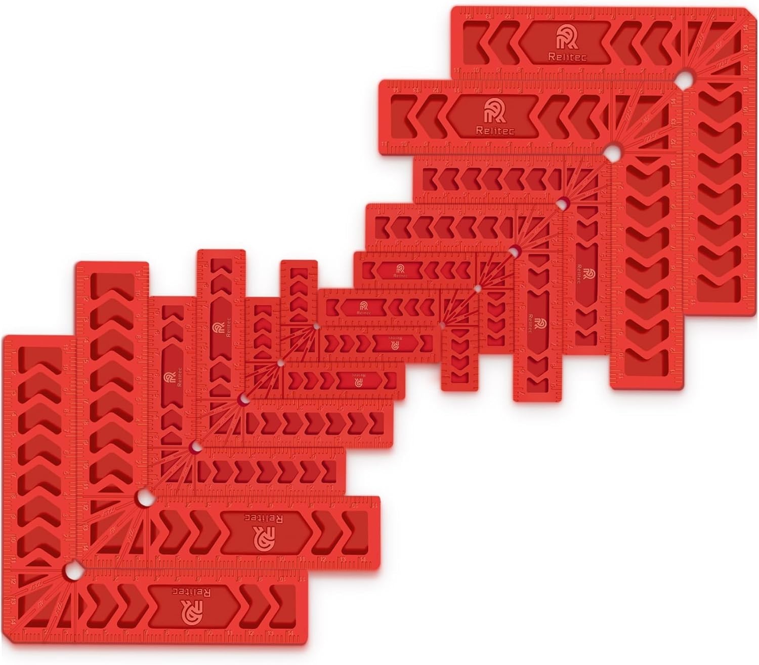 Versatile 90-Degree Positioning Squares for Accurate Woodworking – Set of 12