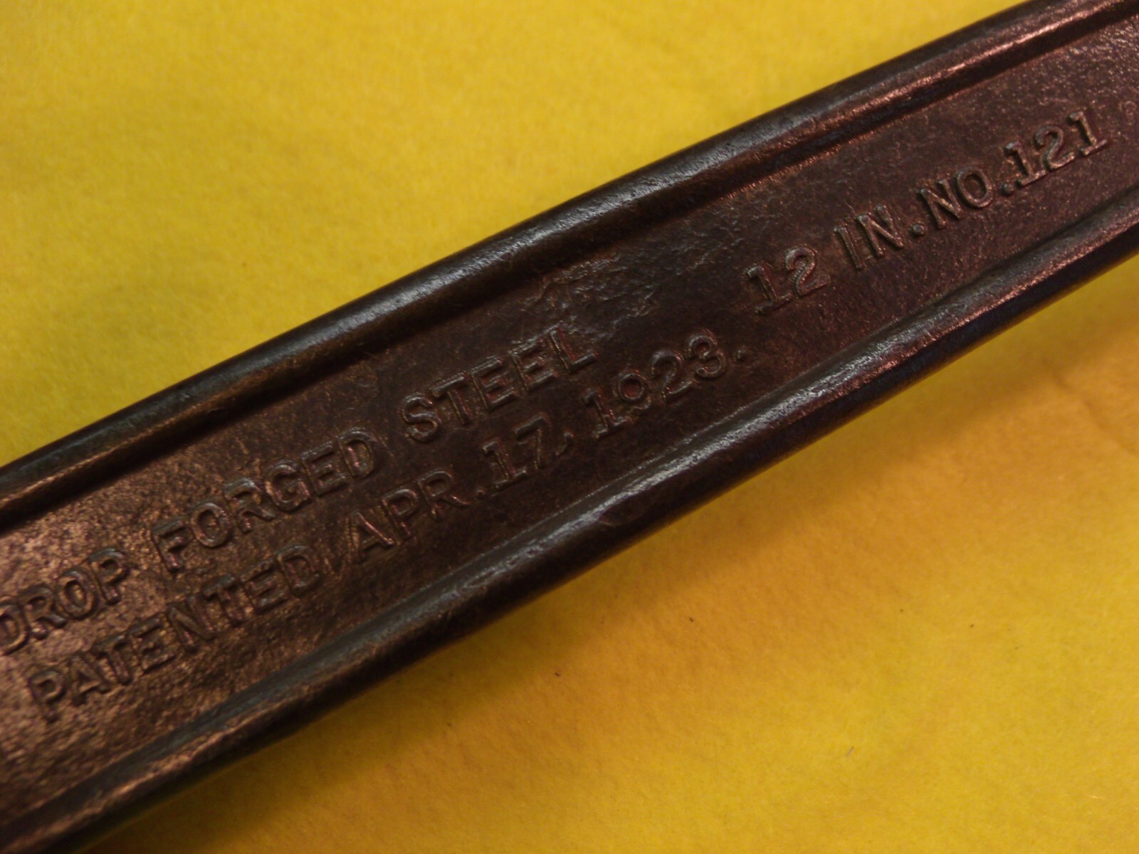 VINTAGE “GELLMAN” 12″ NUMBER 121 ADJ. END WRENCH