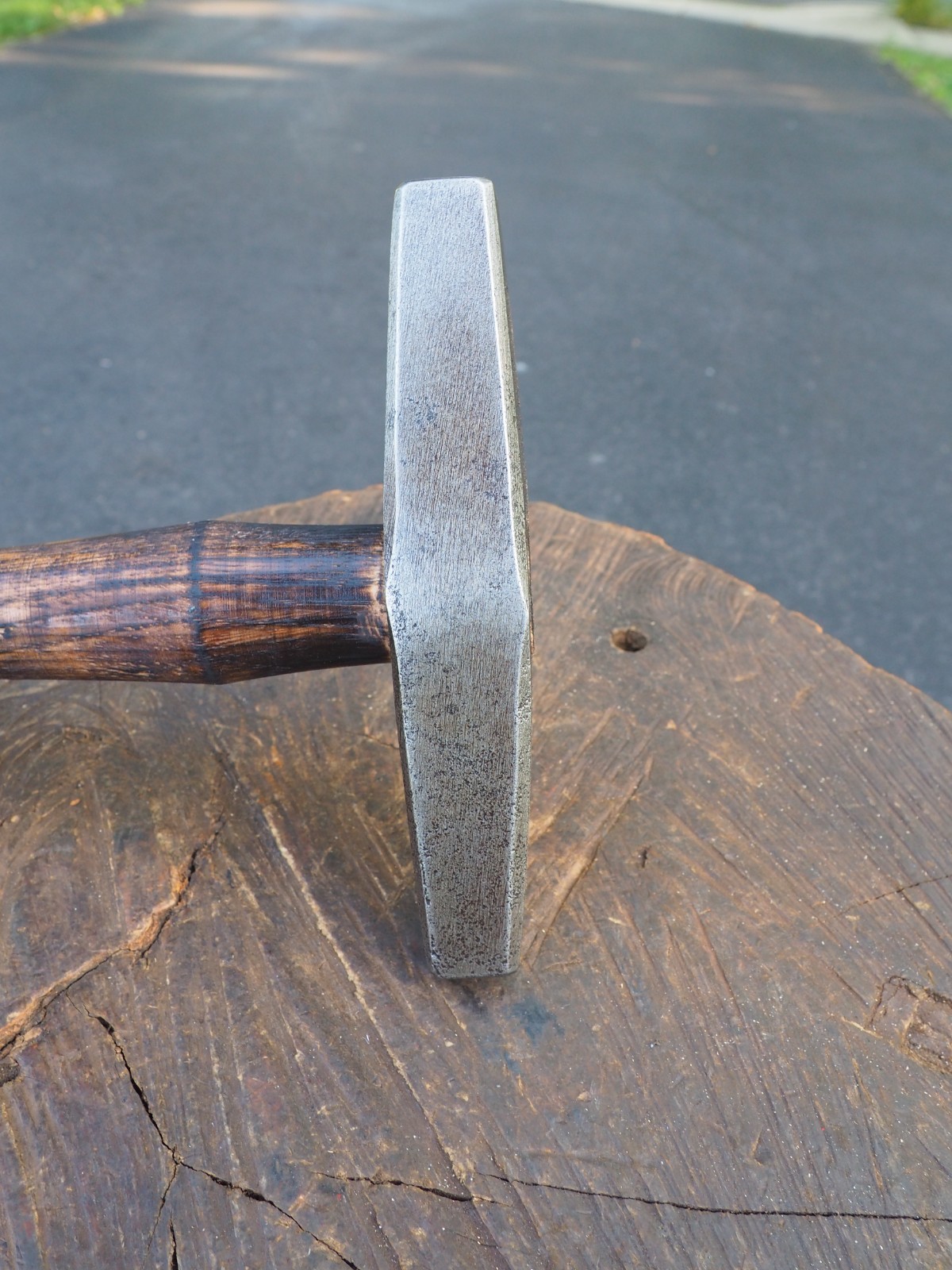 ODD 2.7LB SQUARE FACE “BOILER MAKER” RIVET PEIN HAMMER BLACKSMITH ANVIL VINTAGE