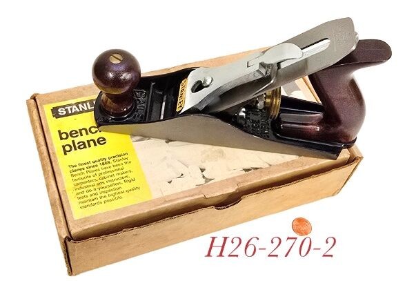 fine shape STANLEY TOOLS 3 BENCH PLANE England made w box