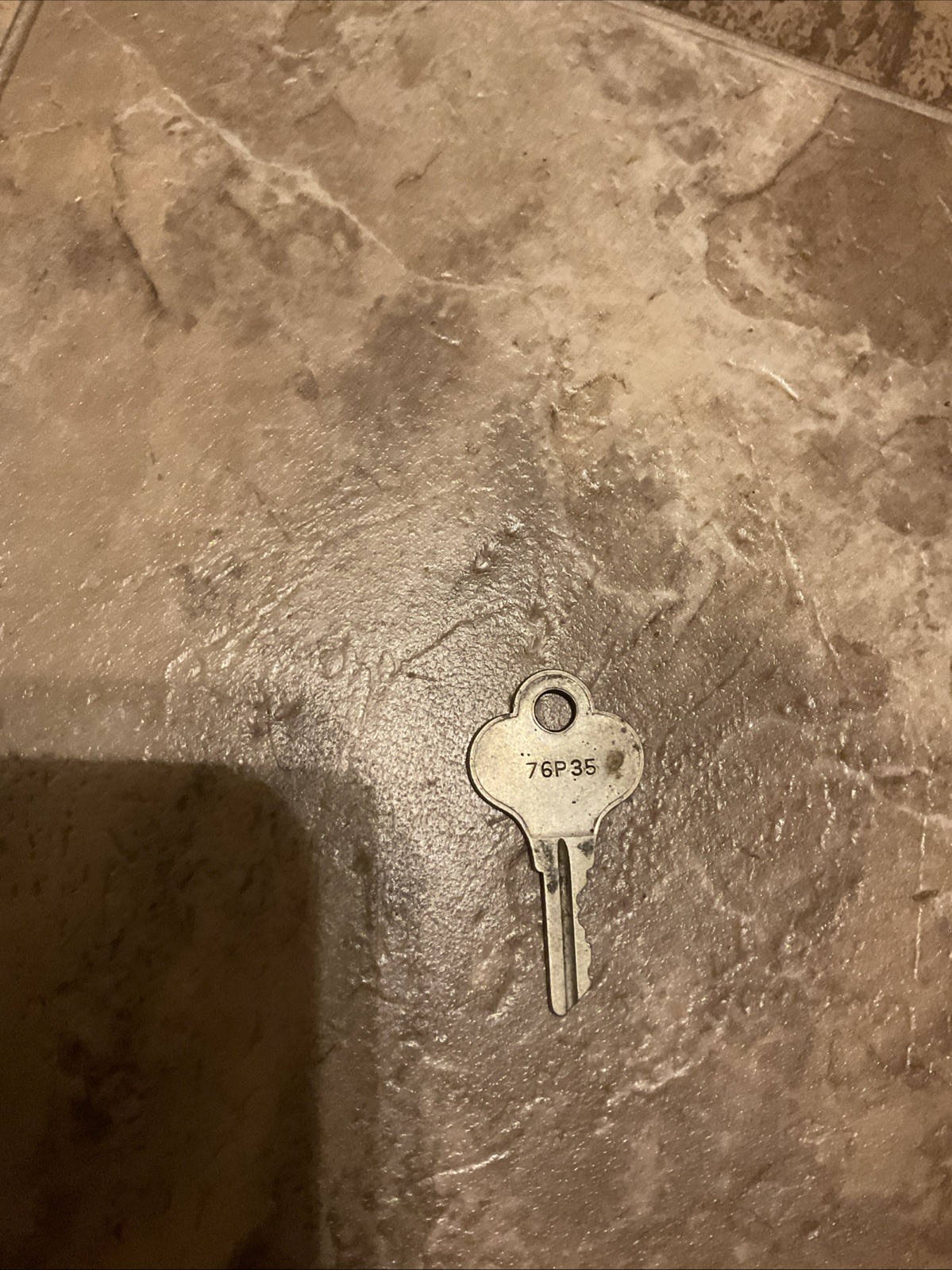 Antique Key Eagle Lock Co. Flat Key 76p35 Terryville Conn USA Vintage