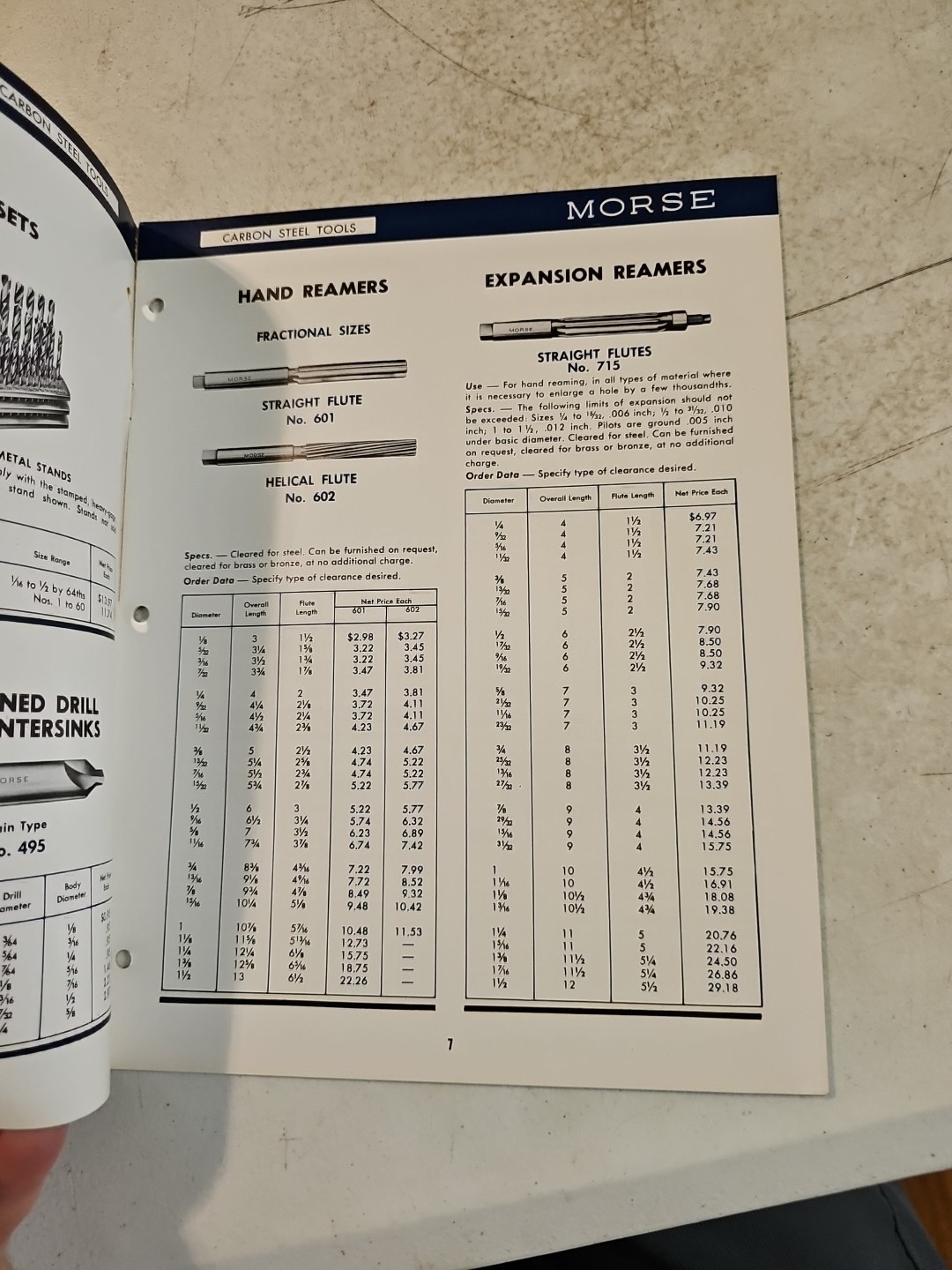 1957 Morse Twist Drill & Machine Co. Carbon Steel Tools & Accessories Catalog