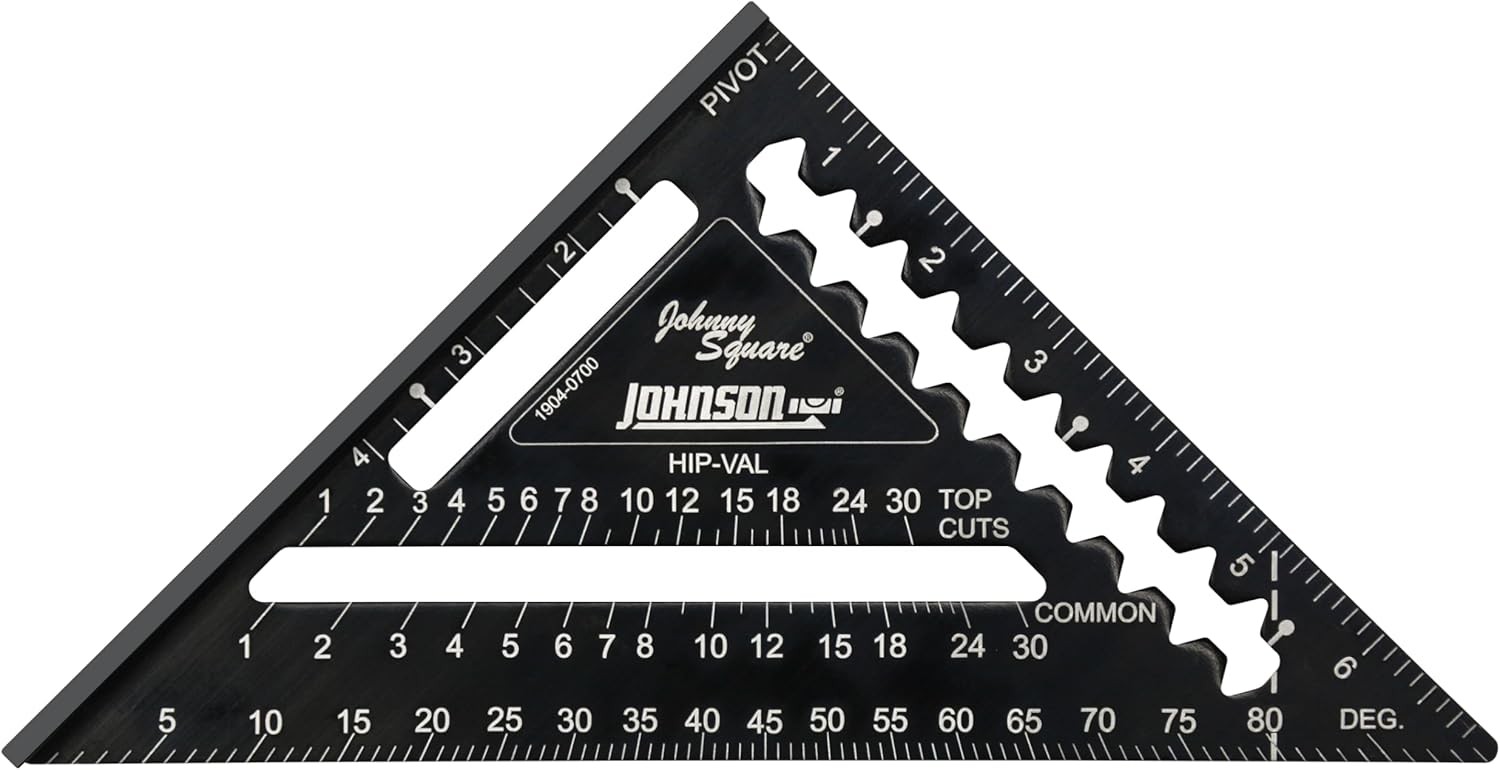 Johnson Level & Tool 1904-0700 Johnny Square Professional Easy-Read Aluminum Raf