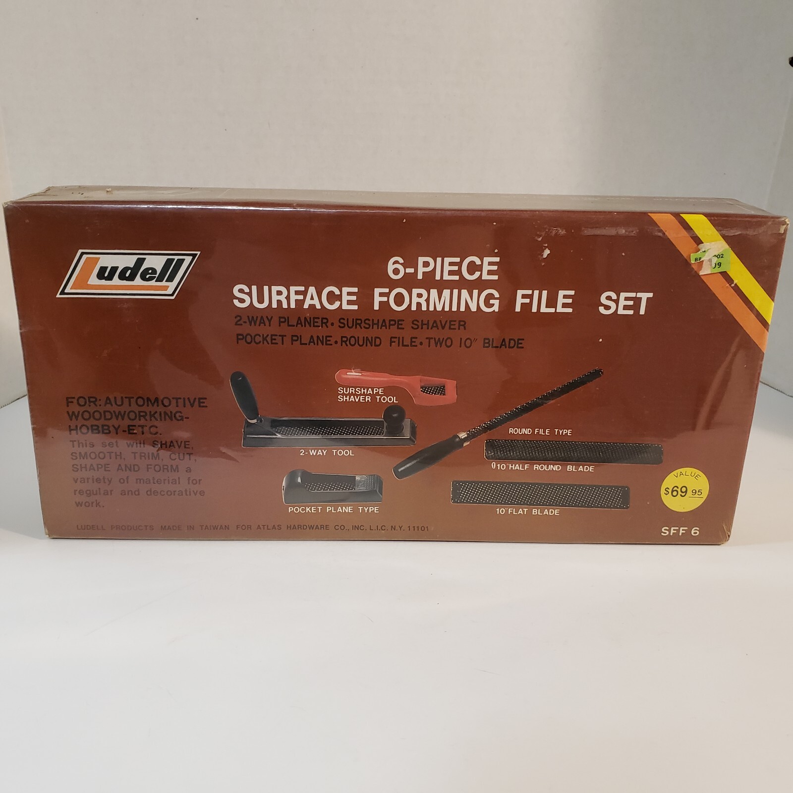 Vtg Ludell 6 Piece Surface Forming File Set Automotive Woodworking Pocket Plane