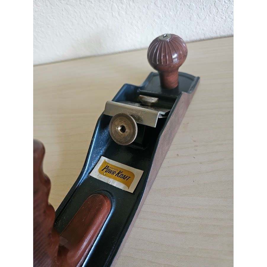 Vintage Montgomery Ward Powr-Kraft Hand Plane 4 Way Blade Made in USA Woodwork
