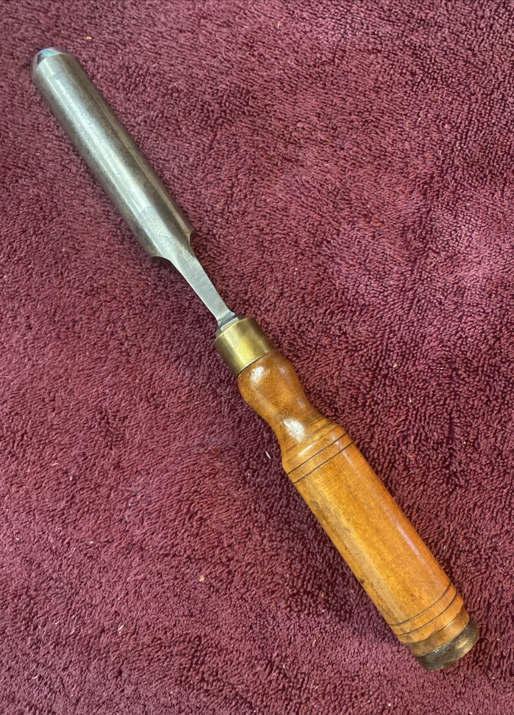 Vintage D. R. Barton N.Y. Wood Turning Straight Gouge Chisel 3/4″ x 11″