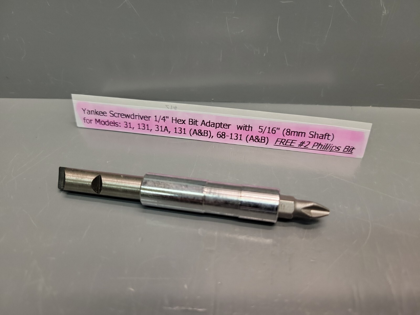 Hex Bit Adapter & No. 2 Phillips for Yankee Stanley North Bros 131 31 68-131