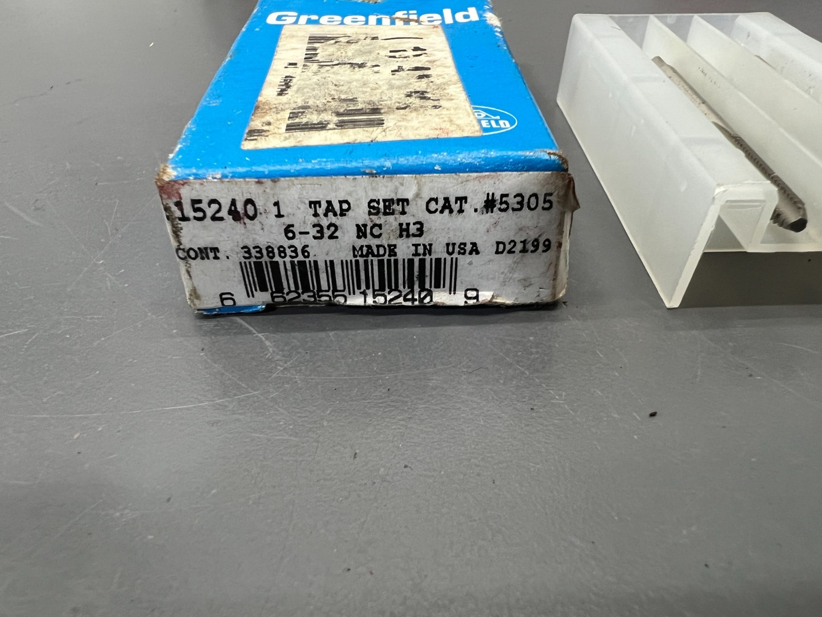 NOS GTD GREENFIELD MACHINIST TAP SET 6-32 NC H3 TAPER PLUG BOTTOM – USA