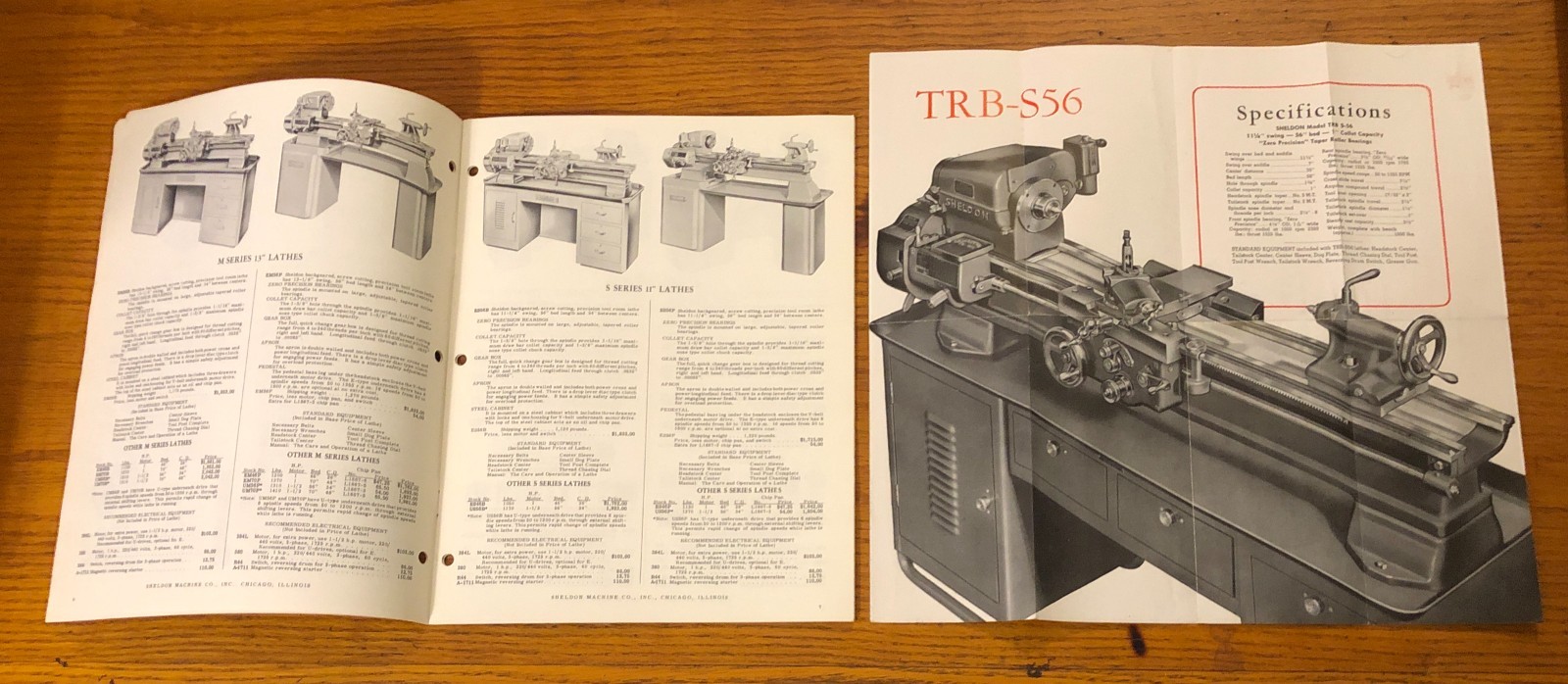 1960 SHELDON Precision Lathes & Machine Tools Lot Price List Catalog Chicago
