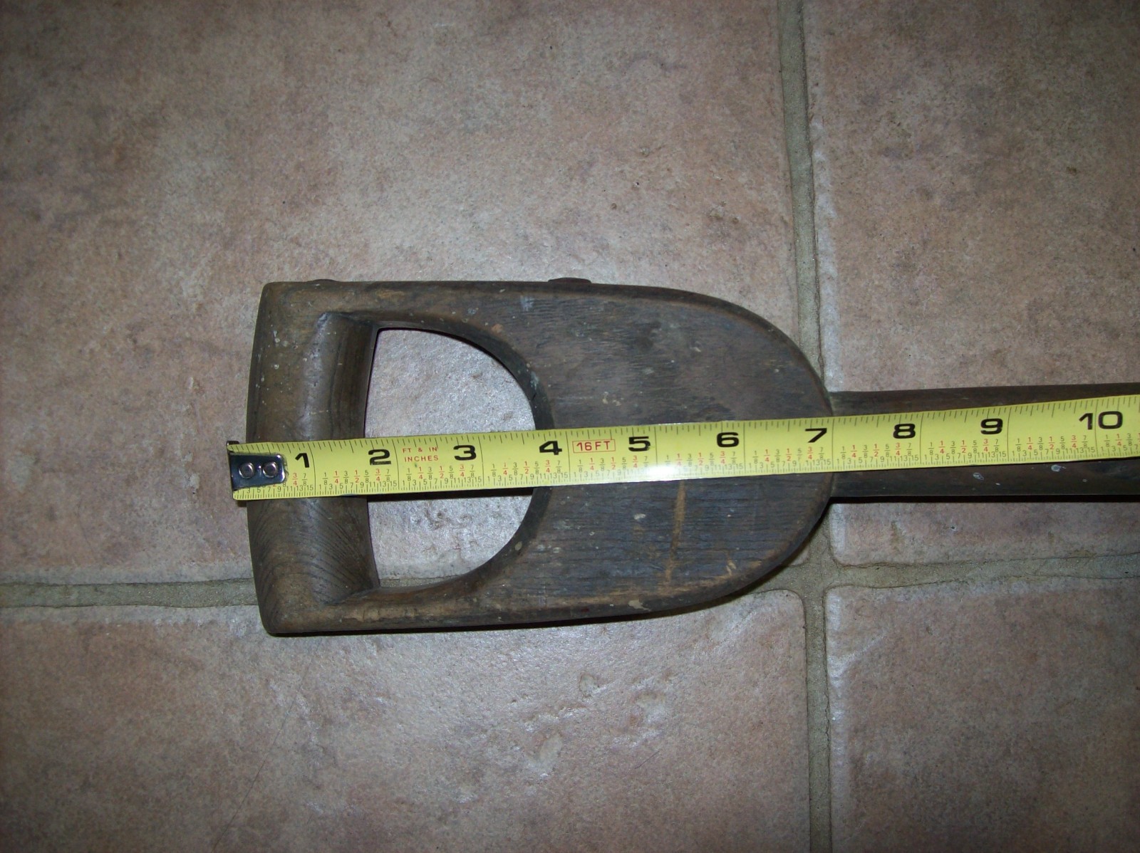 Vintage Antique #2 Wood Coal Shovel, with D Handle, Railroad Coal Shovel