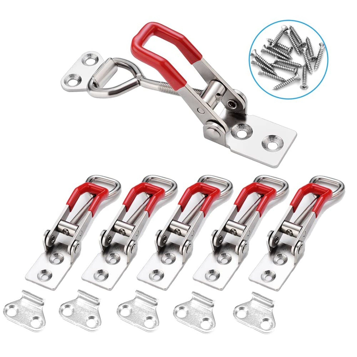 E-TING 6-Pack 4001 330Lbs Holding Capacity Toggle Latch Clamp with Screws | A…