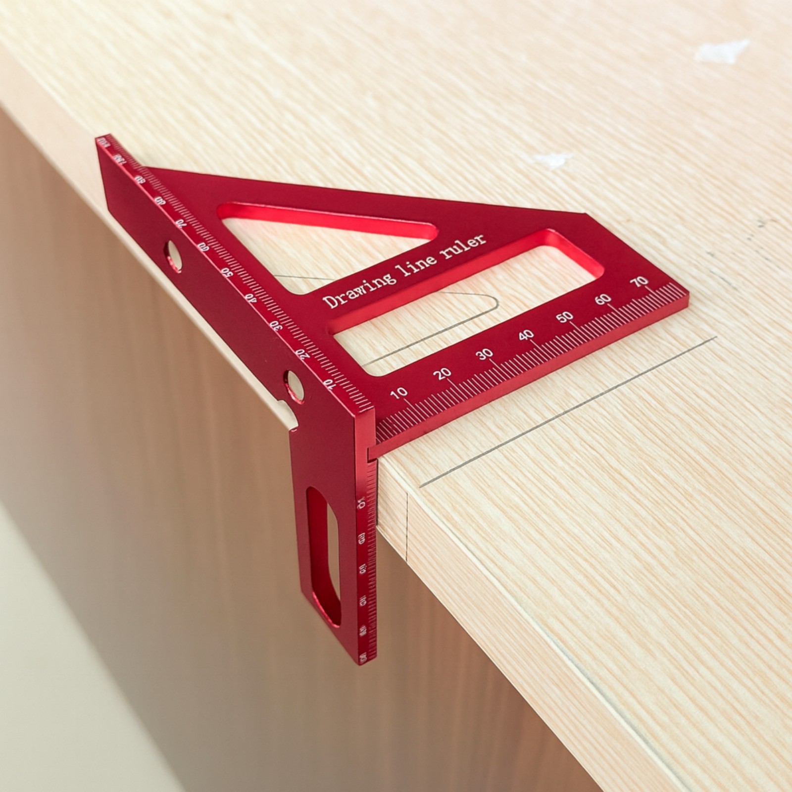 3.0＂Mini 3D Multi-Angle Measuring Square Ruler 45/90 Aluminum Alloy Woodworking