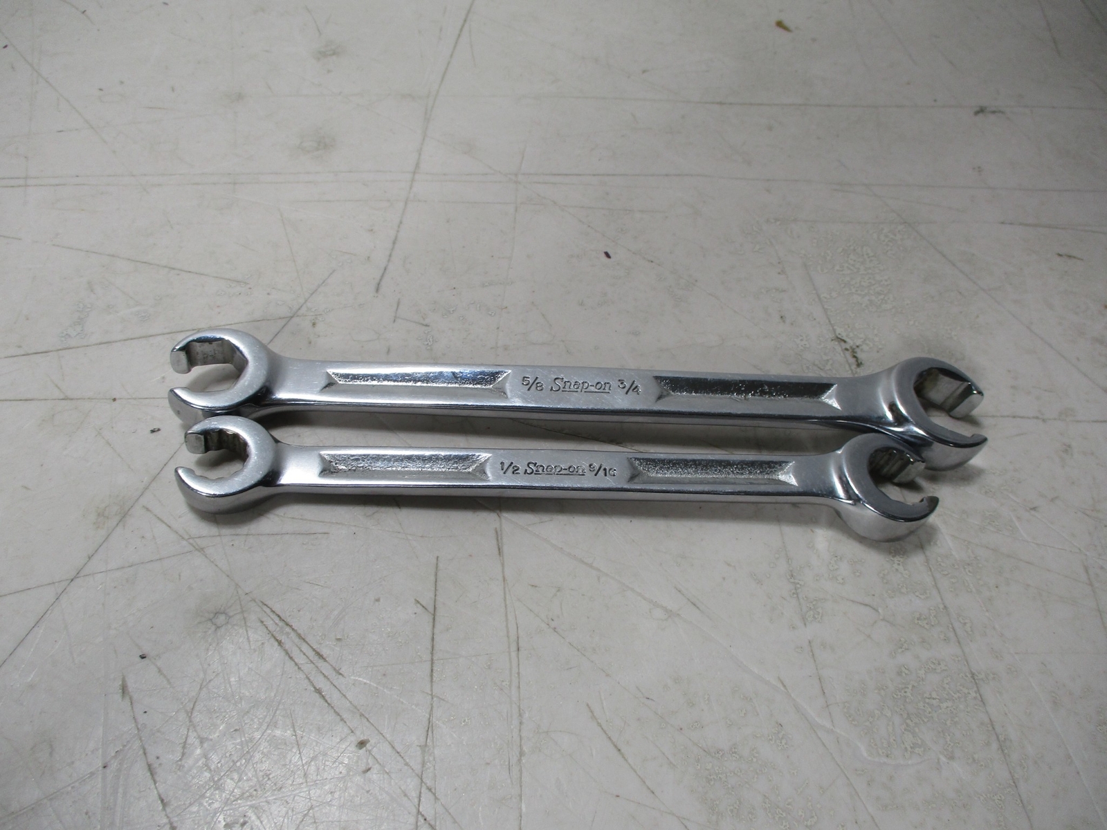 k72) Snap On Tools RXH2024S 5/8″- 3/4″ & RHH1618 1/2″- 9-16″ Break Line Wrenches