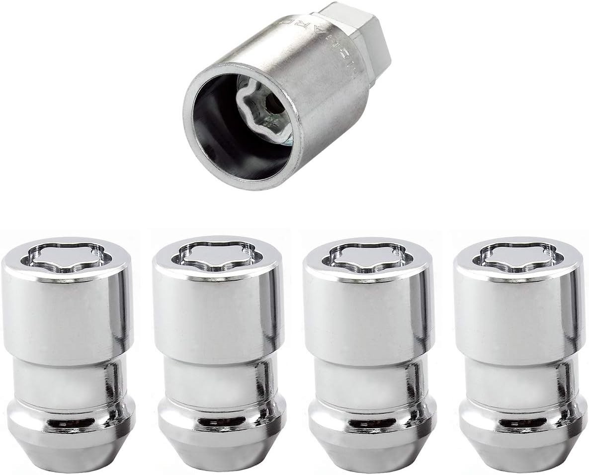 Tuercas De Seguridad Para Aros Tuerca M12 x1.5 Llantas Juego 4 Unidades Cromado