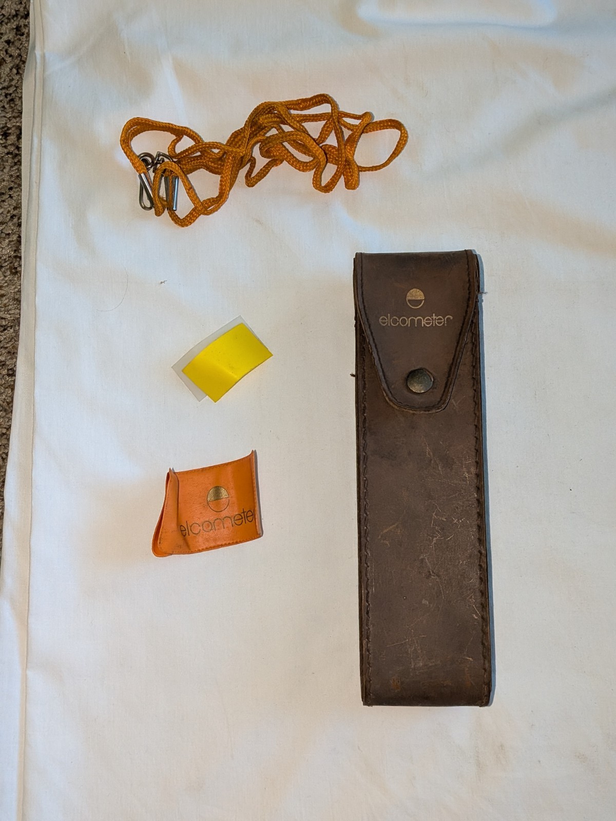 Vintage KTA-TATOR INC Inspector ELCOMETER Thickness Gage ? w/ LEATHER CASE