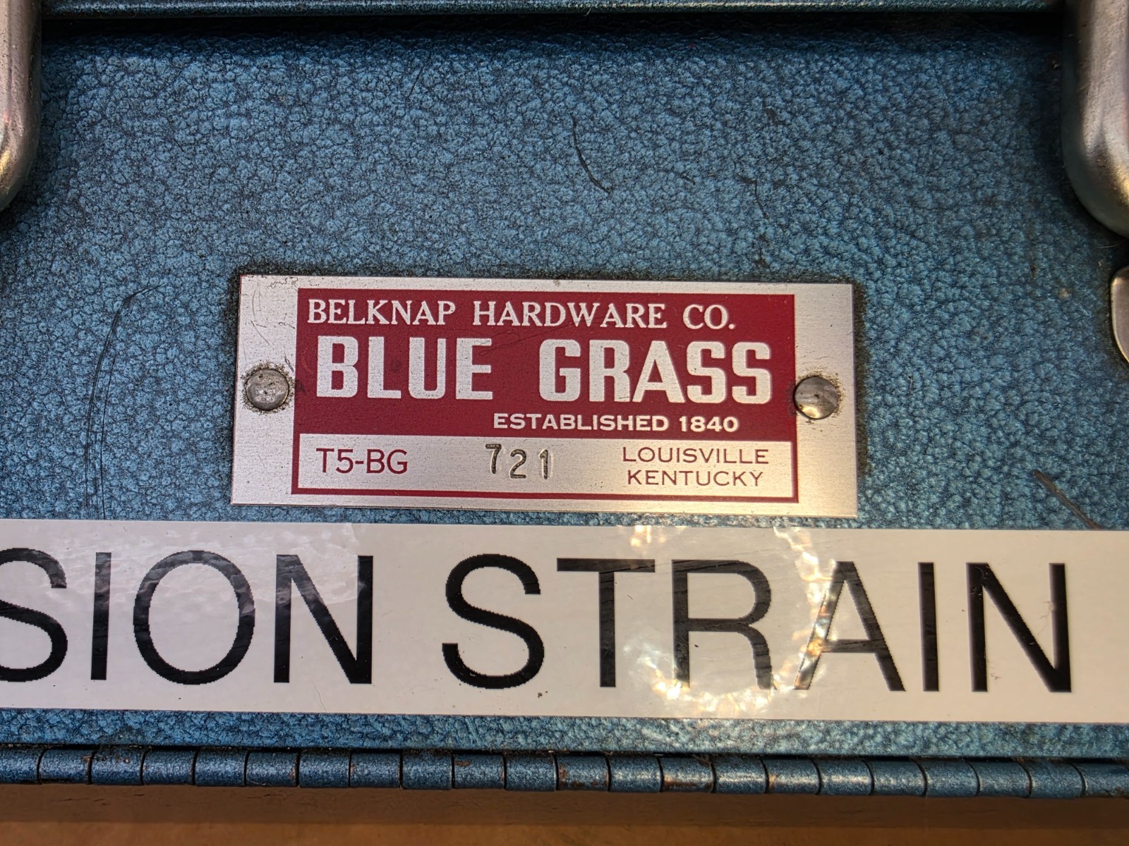 Vintage Belknap Blue Grass T5-BG 721 Tool Box 21 L X 9 W X 7.5 H