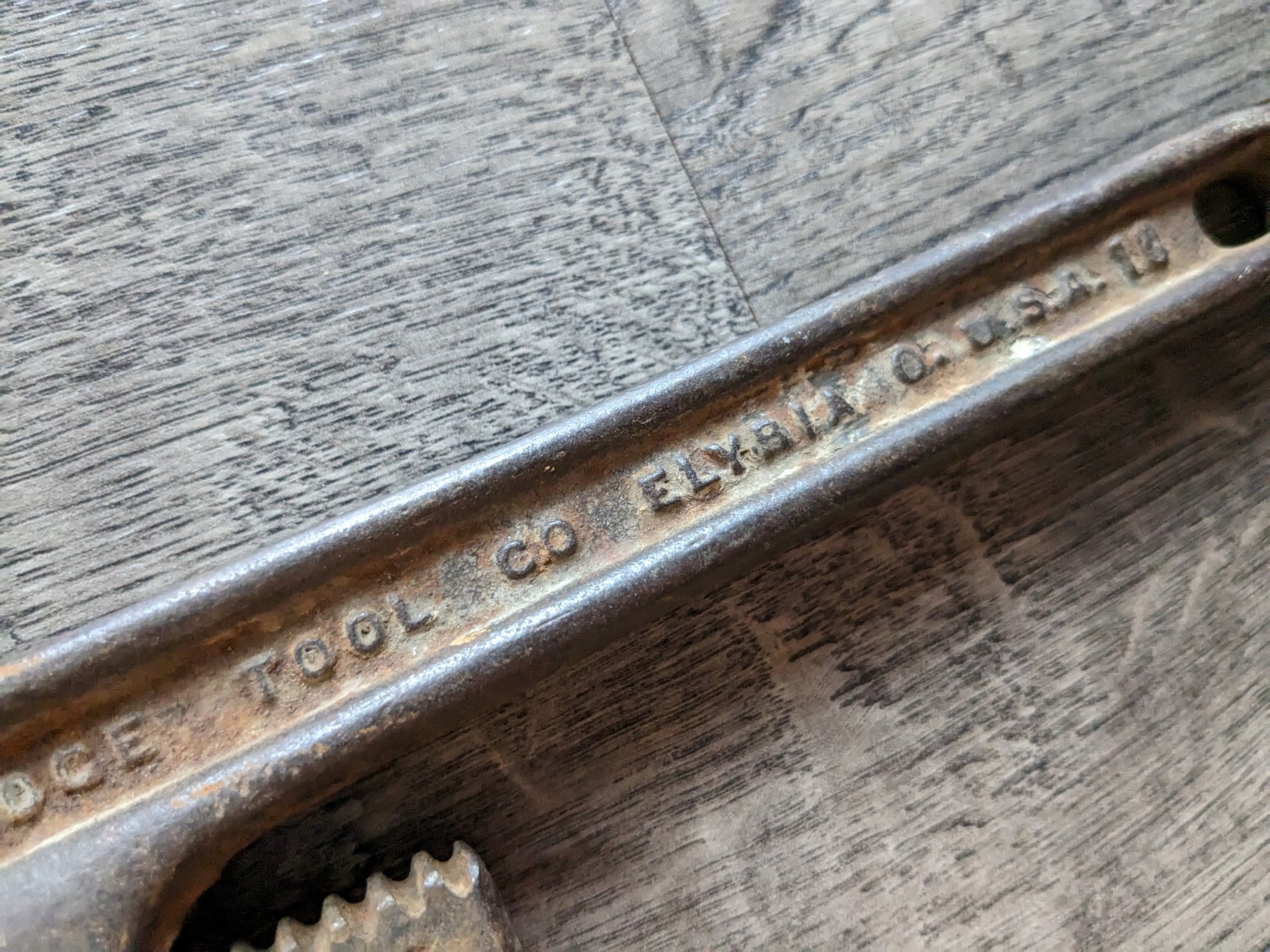 Vintage RIDGID 10 Inch Adjustable Wrench Elyria O. Made in USA