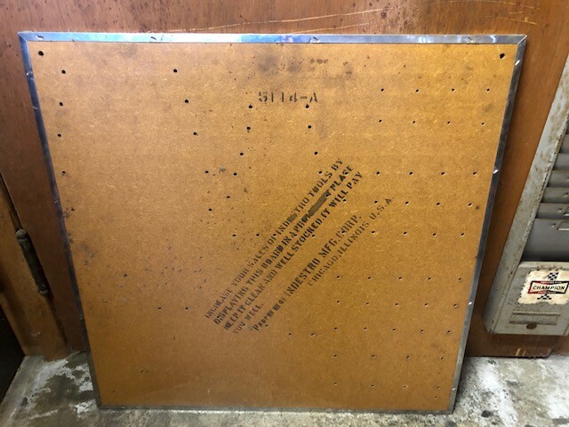 Vintage Indestro Hand Tool Board Display Sign