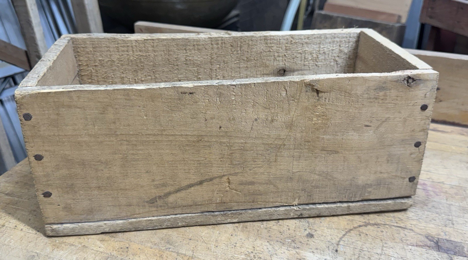 Rare Kelly Axes Tool Works wood box 3.5″ Western Double Co Charleston West VA