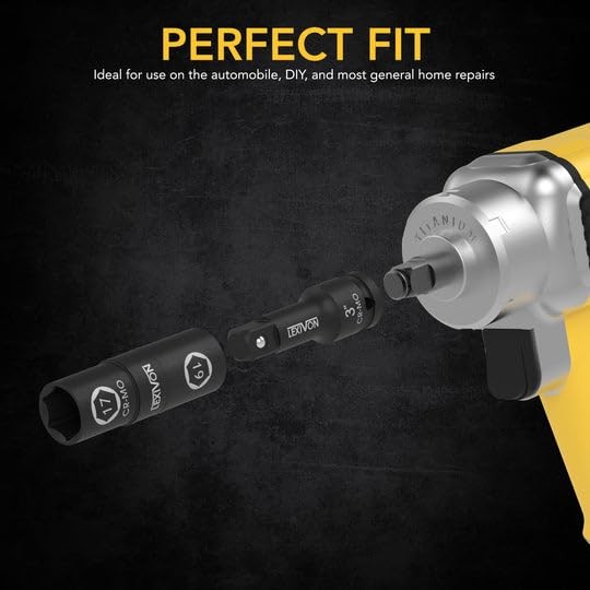 Lug Nut Impact 1/2″ sockets Set, to 17 19 21, 22mm, 3/4″, 13/16″, 7/8″, 15/16