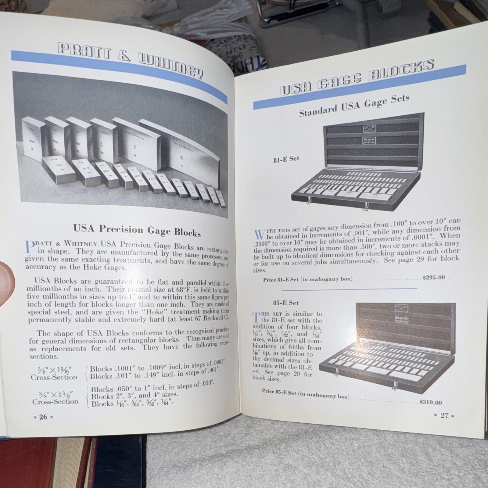 Pratt & Whitney Gages Catalog Copyright 1938