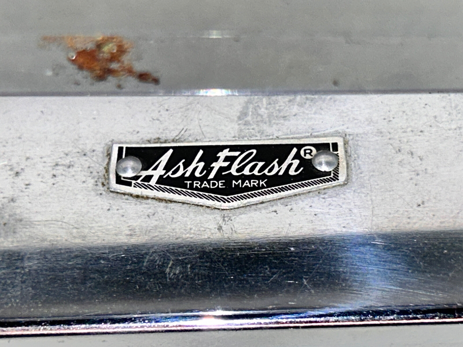 VINTAGE ASH FLASH Chrome Metal Flashlight 6V British Empire Red LightHong Kong