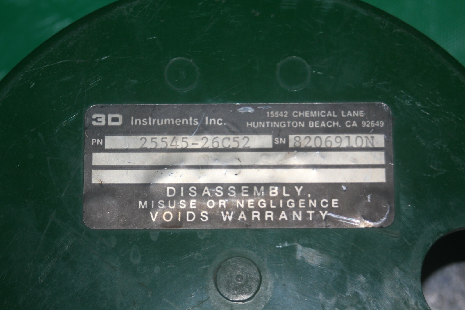 3D Instruments Precision Direct Drive Gauge 0/300 25545-26C52
