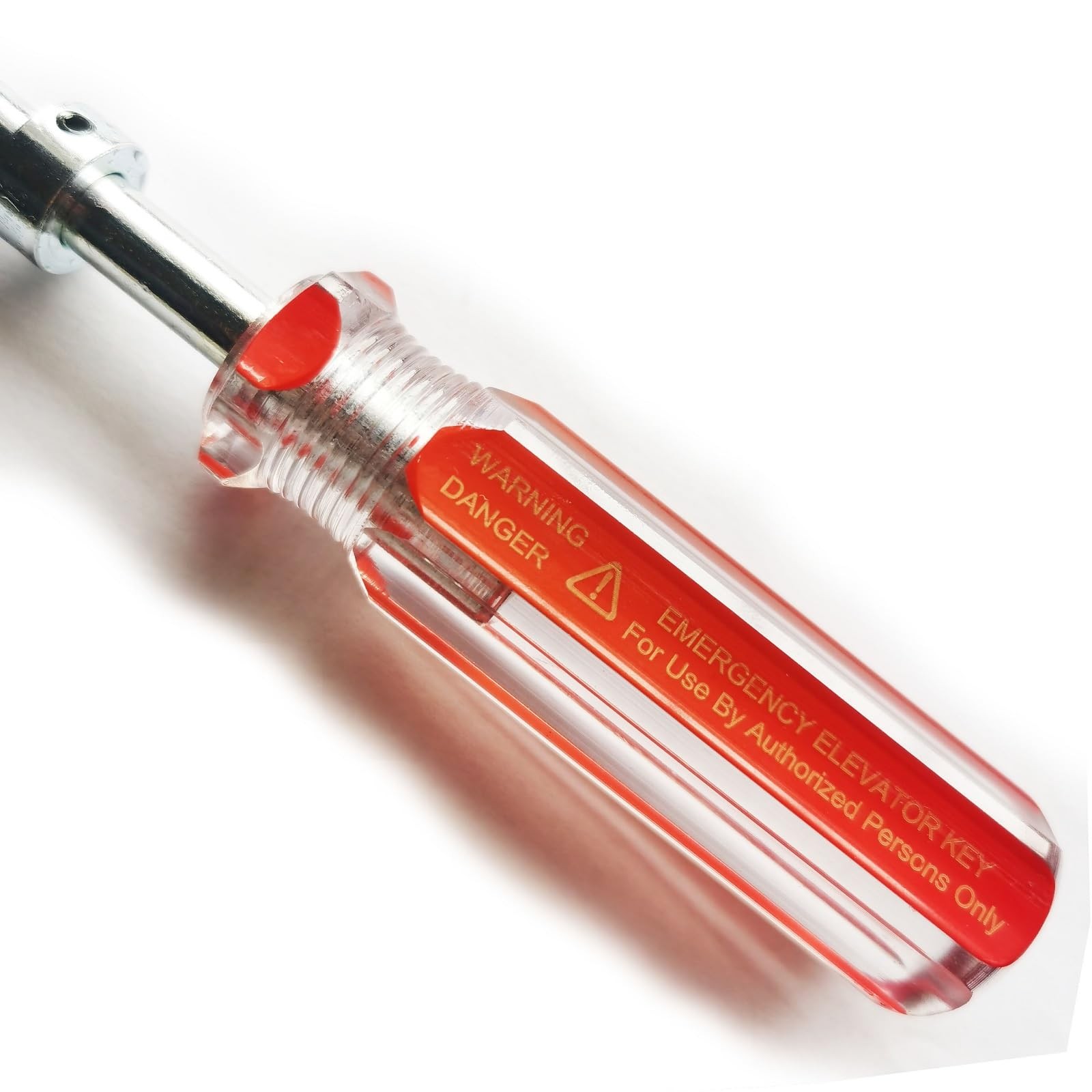 Elevator Drop Key Double Knuckle Emergency Red Handle with Silver