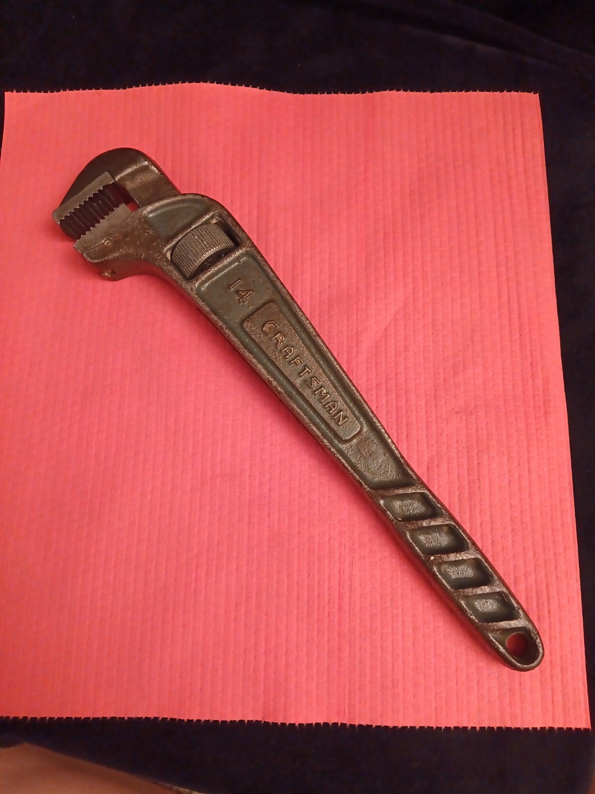 Vtg CRAFTSMAN Streamline-design PIPE WRENCH 14″ USA