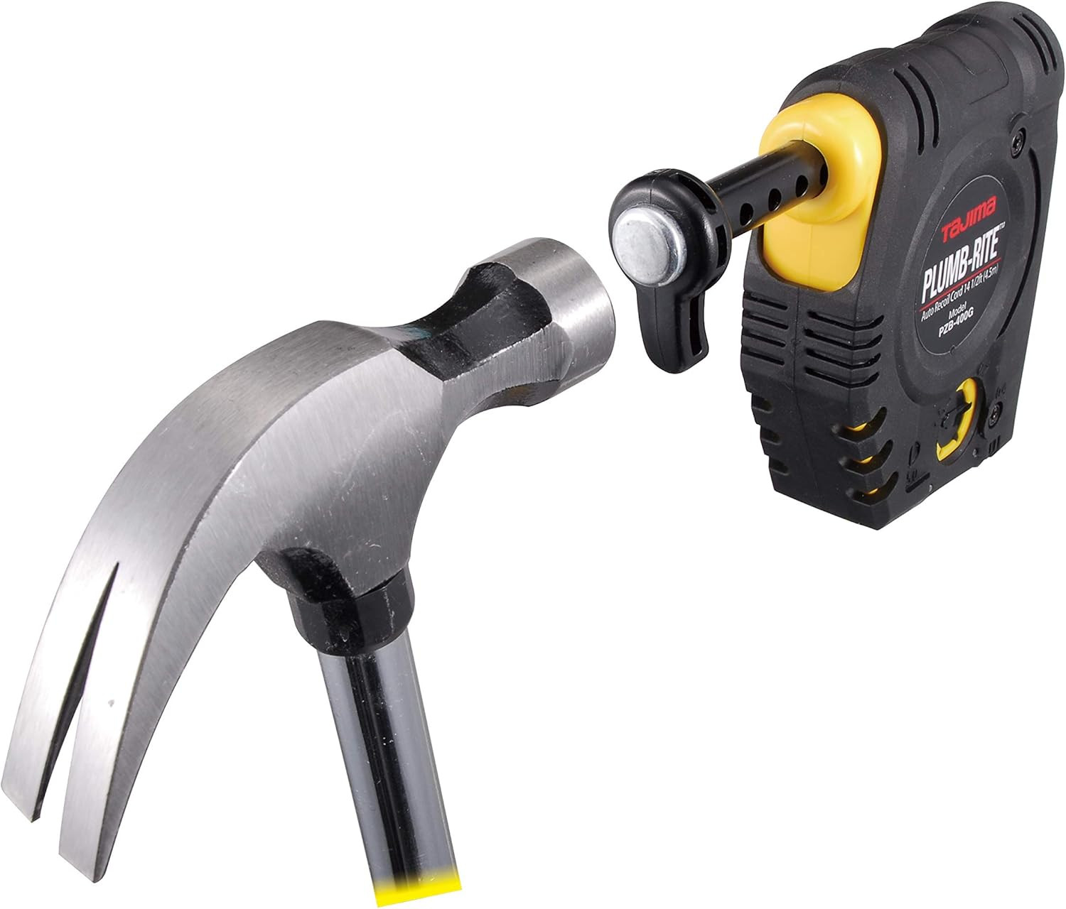 TAJIMA Plumb Bob Setter – 14 Oz (400G) Magnetic Plumb-Rite with 14.5 Ft Auto Rec