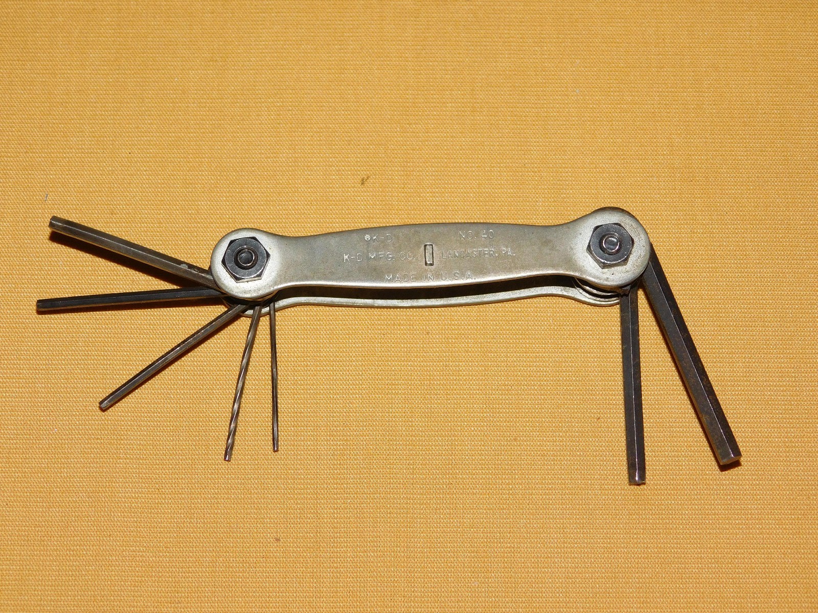 VINTAGE TOOL K-D MFG CO LANCASTER PA ALLEN WRENCH NO. 40