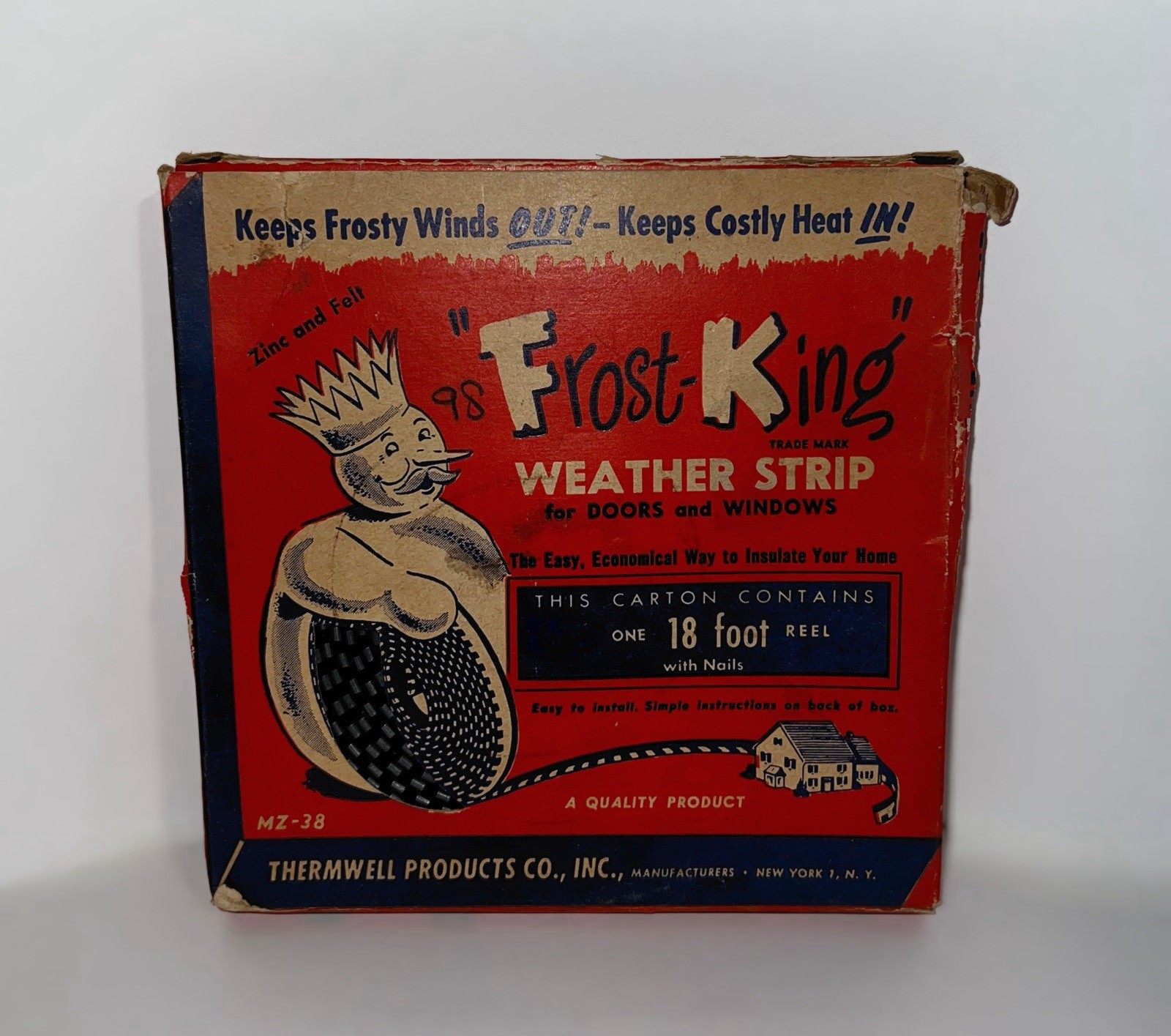 Vintage Frost King Weather Strip & Tack Nails Advertising Thermwell Complete