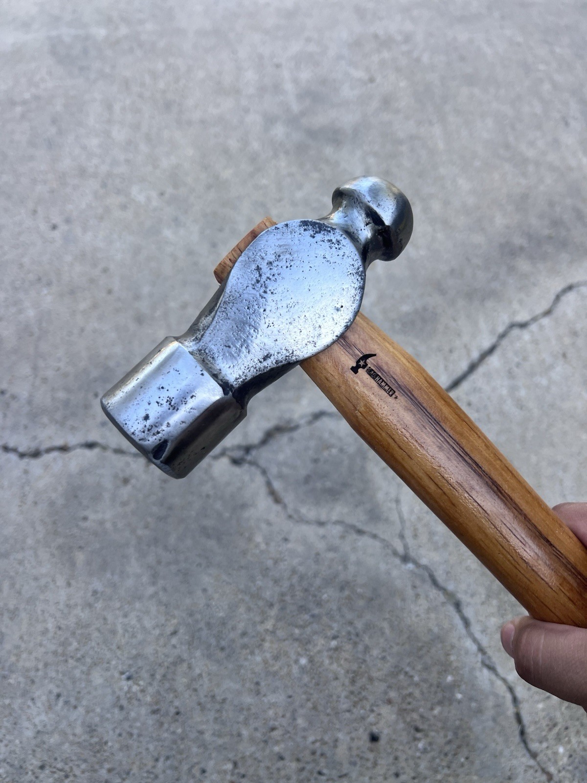 Bad-Hammer 2.7lb Unbranded Ball & Peen Hammer w/ Custom 16.5in Hickory Handle