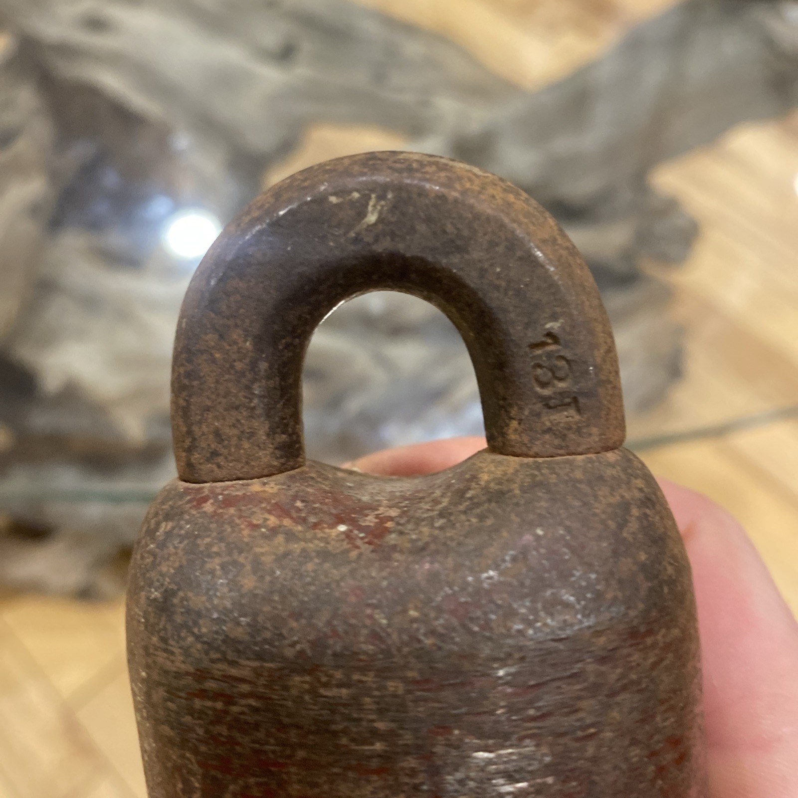 Climax Padlock No Key Newark, New Jersey – Red Patina