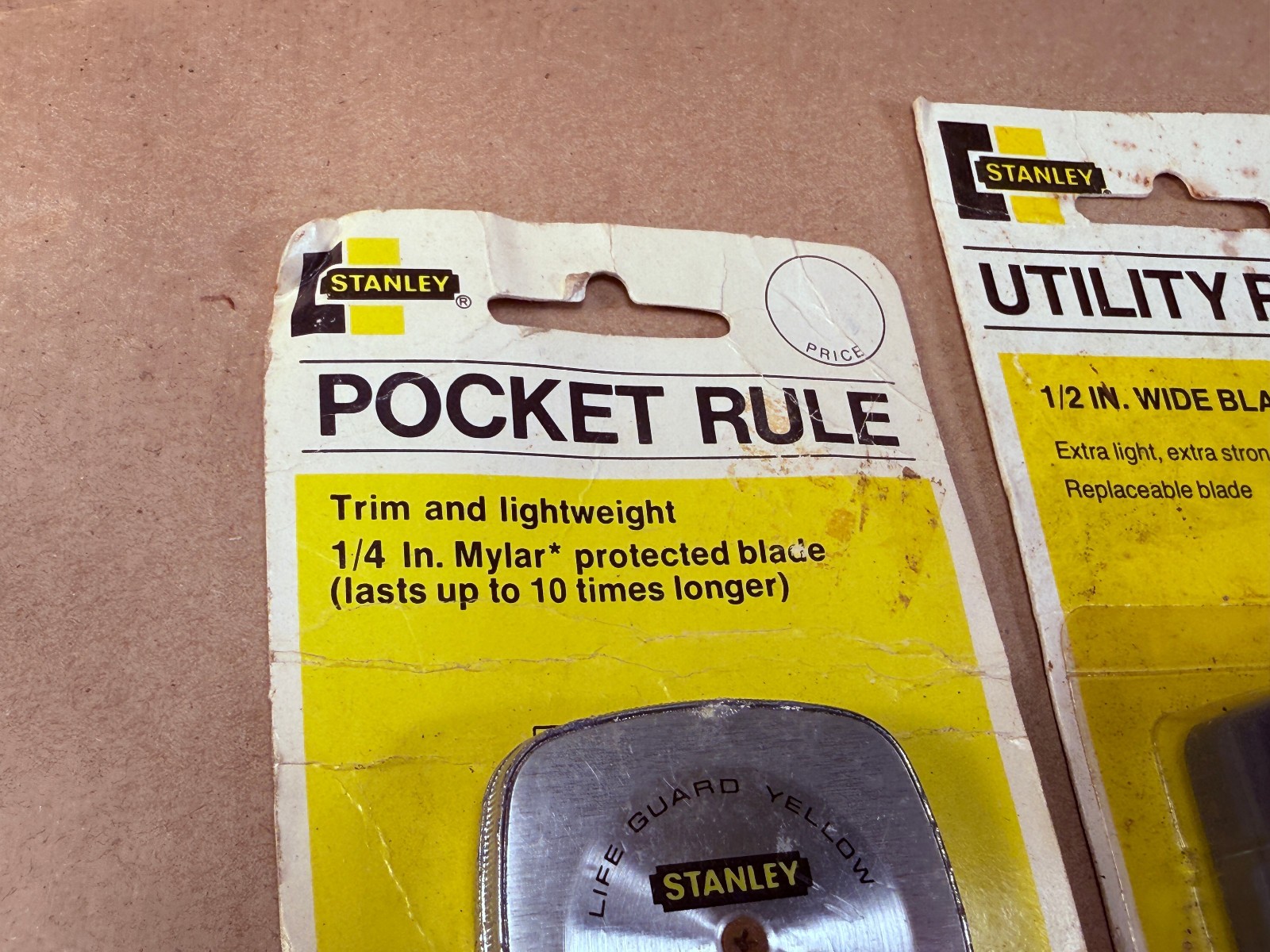 3 NOS 1979 Vintage Stanley USA 30-506 & MYT6 Tape Measure Pocket & Utility Rule