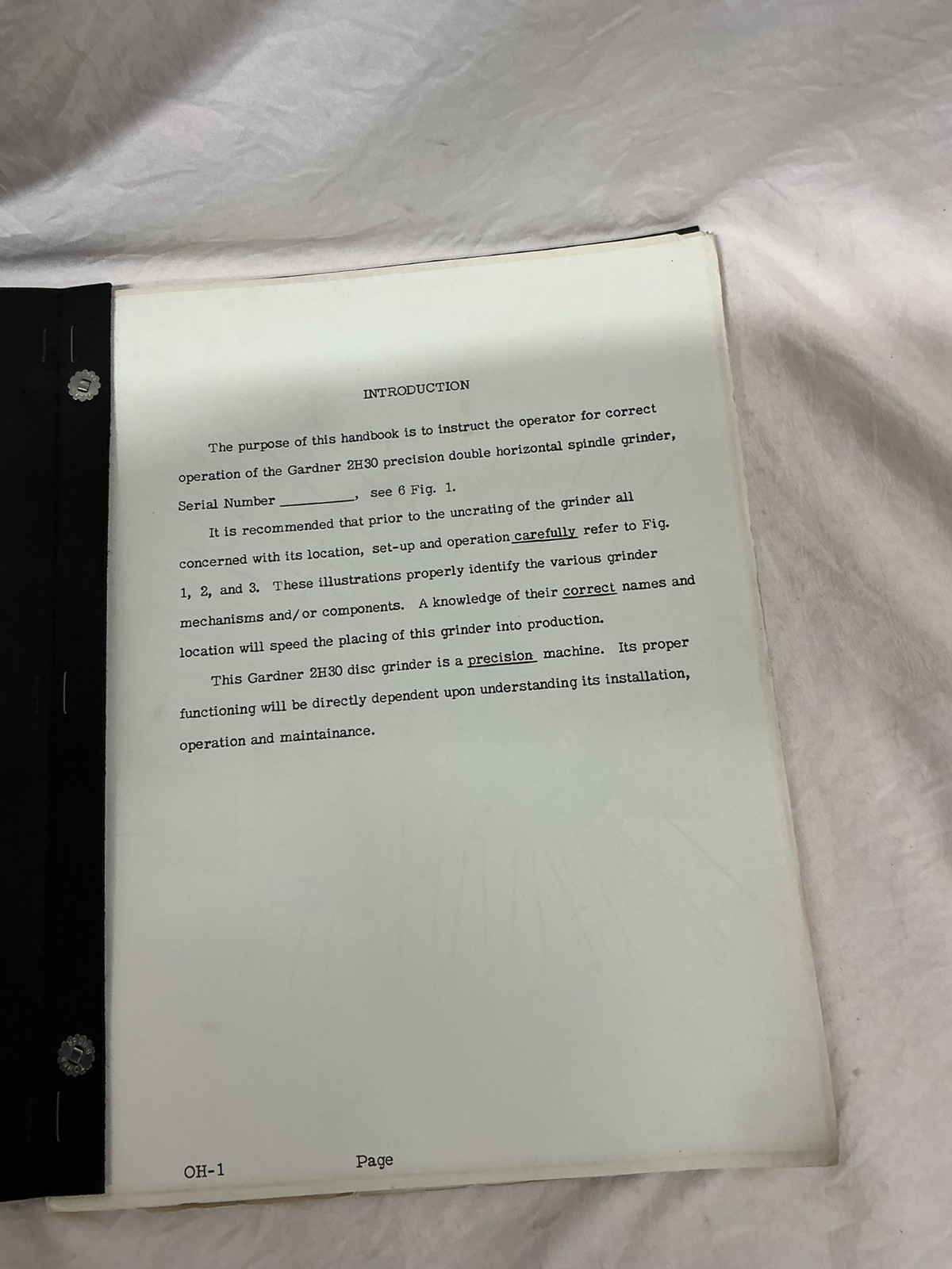 Landis Lund LTD Precision Machine Tools Instruction Book