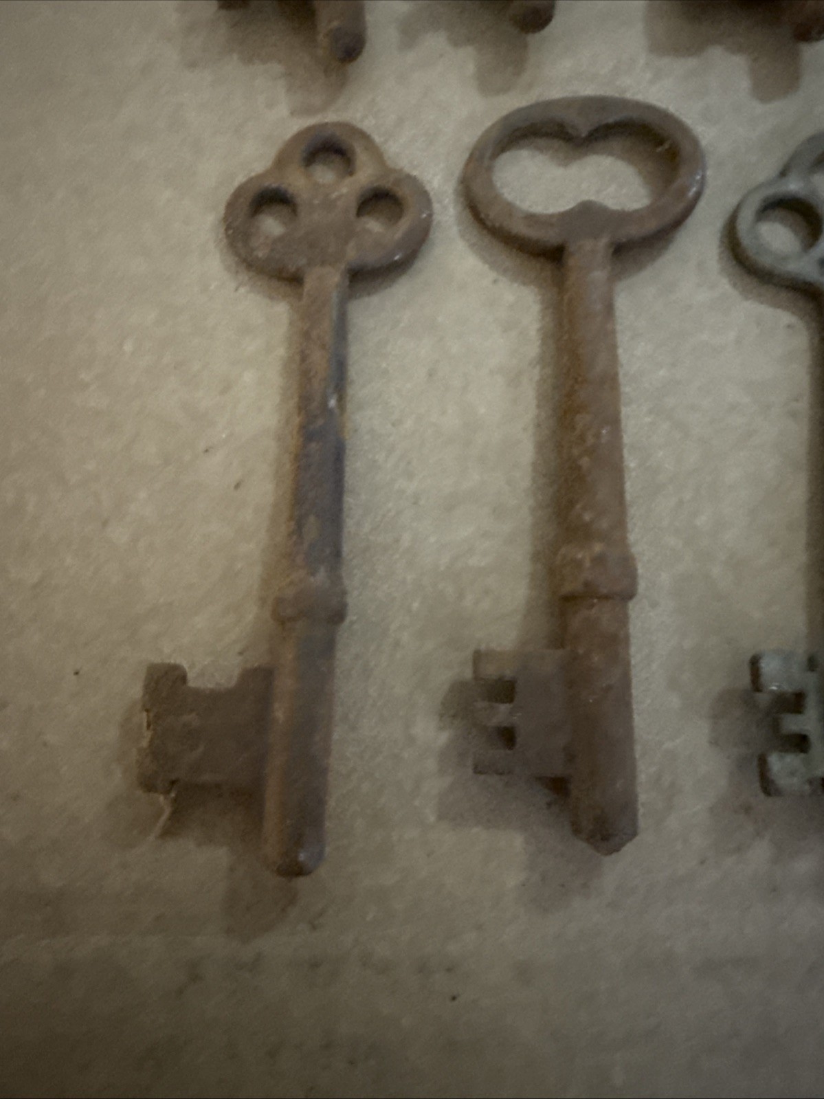 Vintage Original Antique Skeleton Keys Large Lot Of 14 Rusty Dirty Treasures #7