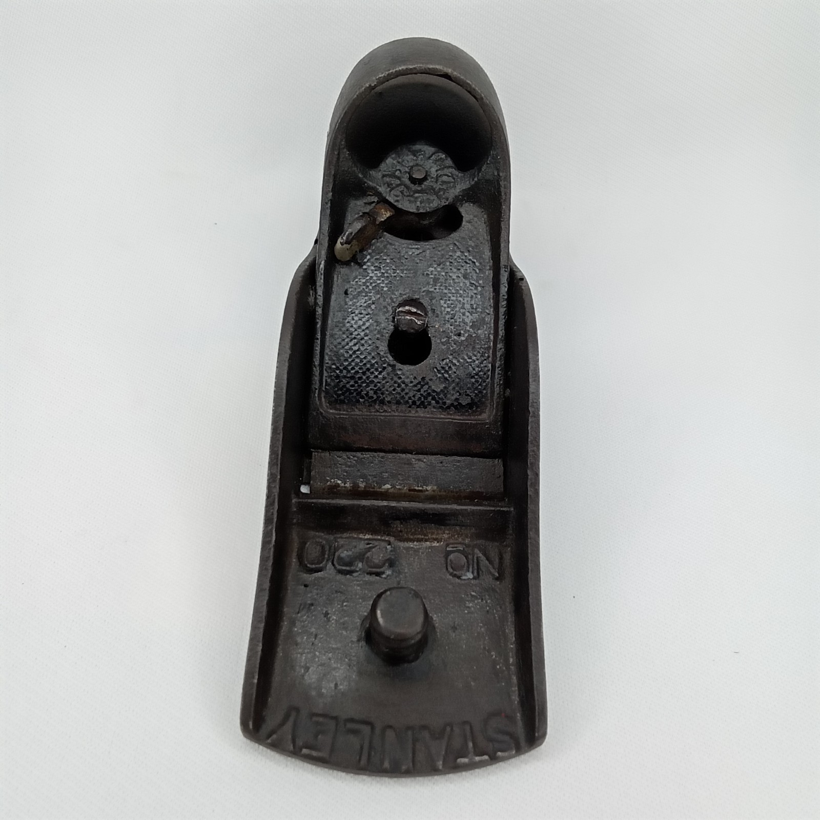 Antique Tool 1890s Stanley No 220 Cast Iron Block Plane Made In USA Signed