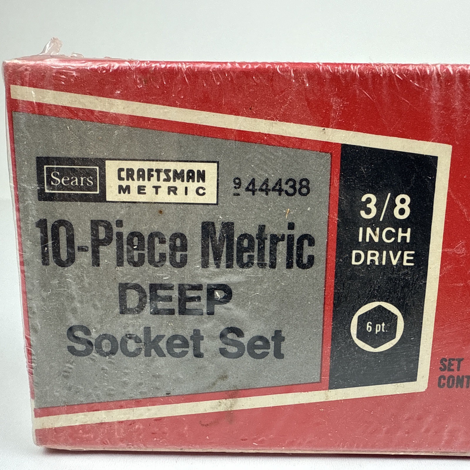 Vintage Craftsman Metric 3/8 Inch 6Pt 10 Piece Deep Socket Set 44438 USA Made