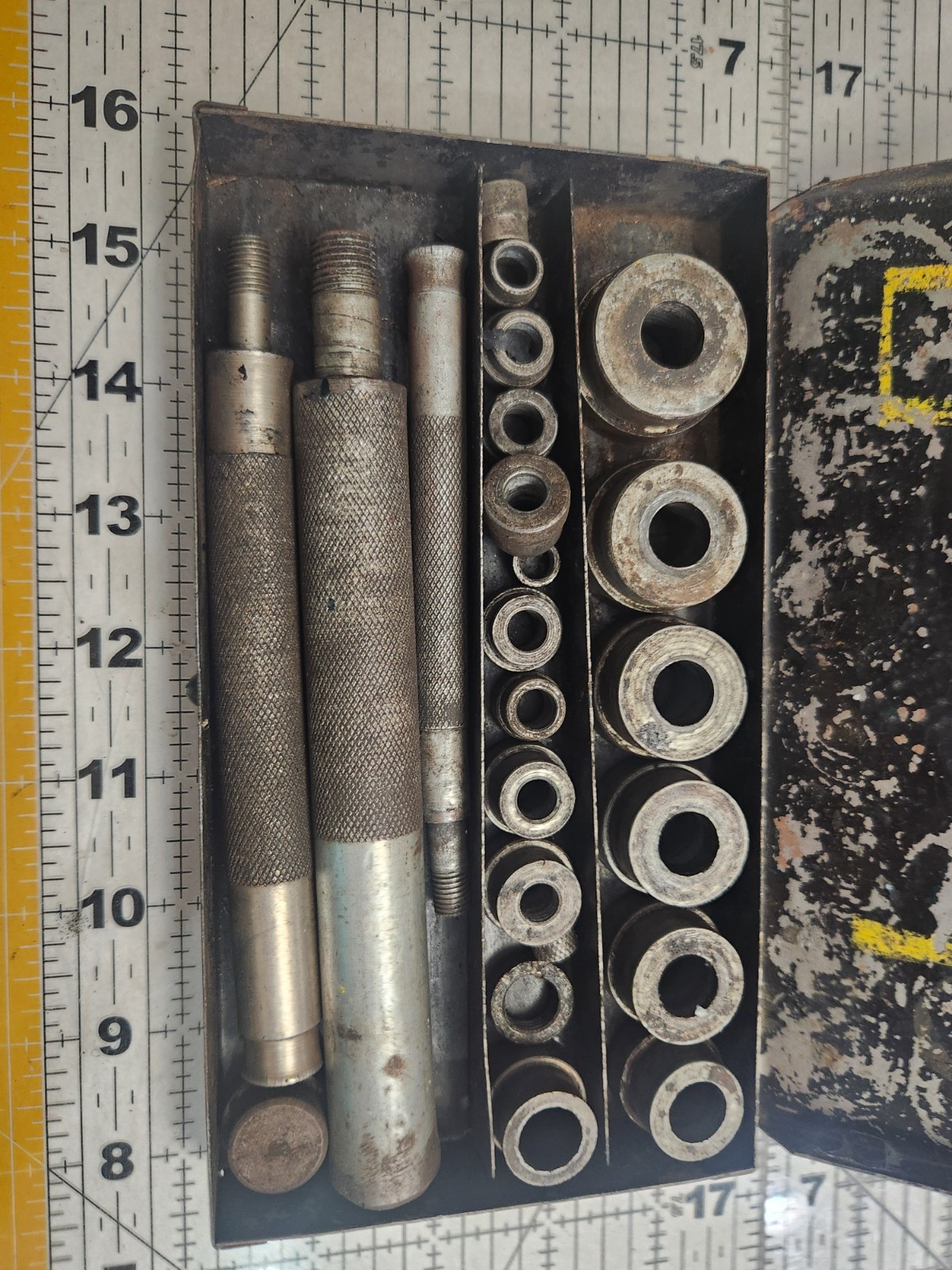 Vintage Bushing Driver Set in Metal Case Early Tool