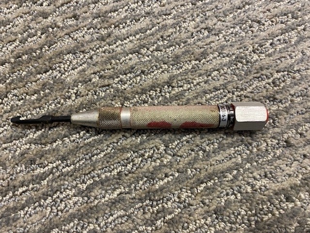 Vintage A M P Inc. Tool No. 380306-3 Spring Loaded Punch Inter-Changeable 6-1/2″