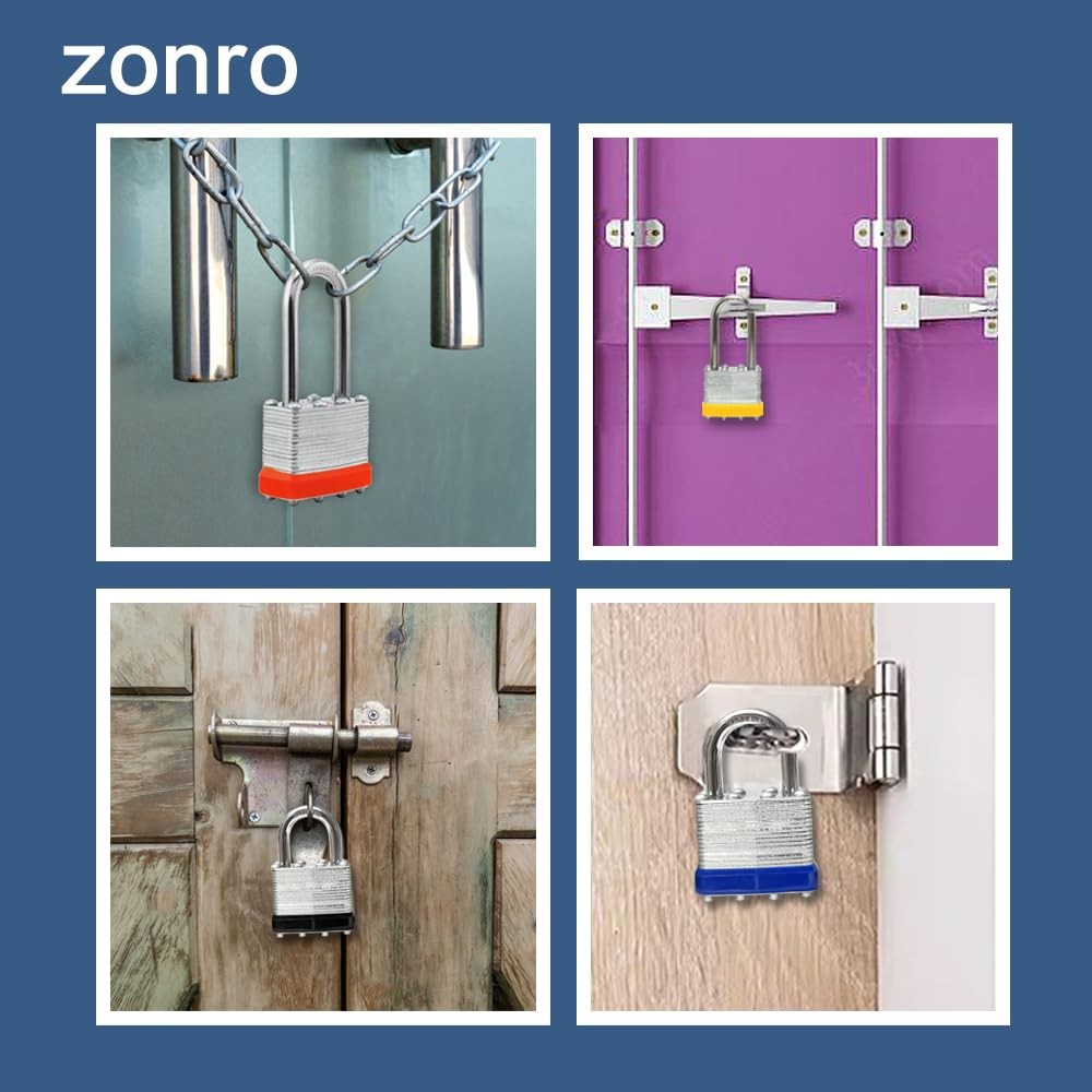 Locks Laminated Steel Keyed Padlocks Keyed Alike Locks, Normal Shackle Padloc…